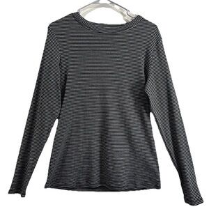 Sonoma Black & White Striped Long Sleeve Tee